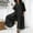 B# Black, variant on SMihono Teen Girls Overalls Jumpsuit Women Loose Casual Solid Cotton Linen Romper Long Playsuit Zipper Short Sleeve Jumpsuit Navy 4