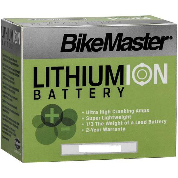 BikeMaster Lithium Ion Battery 150 Cranking Amps 12V DLFP ...