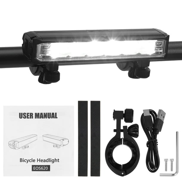 Luz delantera de bicicleta, lámpara de montaje en manillar de bicicleta, linterna de noche, luz trasera de bicicleta