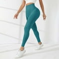 thumbnail image 6 of Yubnlvae Thick High Waist Yoga Pants - Pocketed Women's Tummy Control Workout Running Compression Leggings Green, M, Includes 1PC Pants per order, 6 of 6