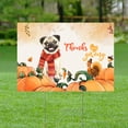thumbnail image 2 of Happy Thanksgiving Pug with Turkey Pumpkins Autumn Vibes Yard Sign Dog Lover Gifts Outdoor Home Lawn Garden Porch Decor - 12018, 2 of 5