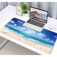 thumbnail image 4 of Sun Beach Mouse Pad, Blue Glitter Large Mouse Pads, Anti-Slip Rubber Base XXL Mouse Pad for Full Desk, 4 of 5