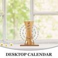 thumbnail image 3 of Elegant Wood Calendar Rotating Perpetual Calendar Office Disc Calendar Office Supply, 3 of 6
