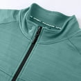 thumbnail image 4 of Mens T-shirts Male Outdoor Raglan Sleeve Stand Collar Jacket Athletic Fitness Running Stretch Breathable Cardigan Jacket Workout Tee Mens Long Sleeve Polyester plus Size Work Shirt Long Green 2XL, 4 of 8
