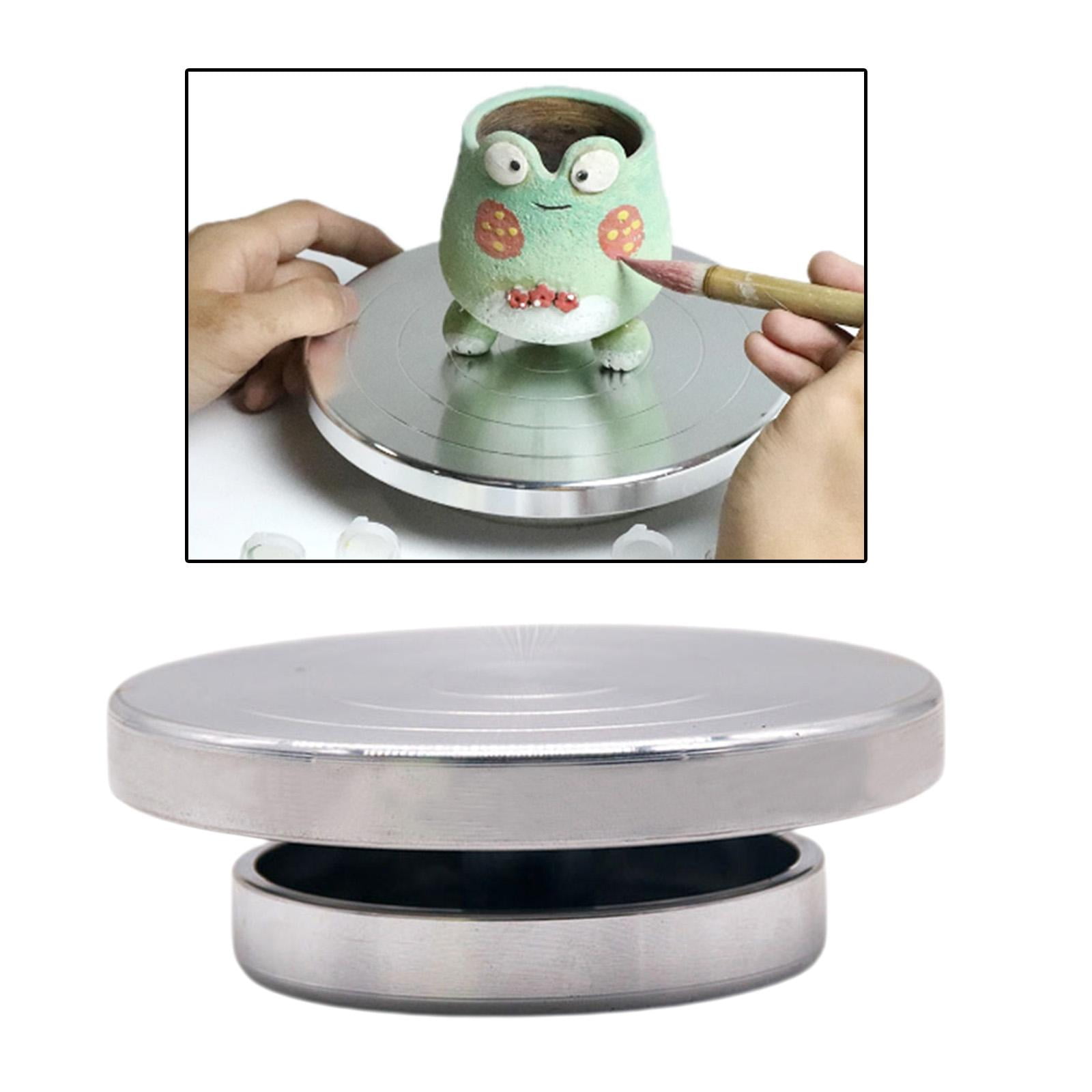 GUOOL Wheel Turntable Pottery Revolving Turn Table Crafting Platform Cake Decorating for Model Crafts Supplies , 11cm