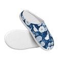 thumbnail image 3 of Daiia Rose Flowers Print Women’s Fuzzy Slippers Memory Foam Lightweight House Shoes Cozy Loafer Flannel House Shoes-42/43, 3 of 7