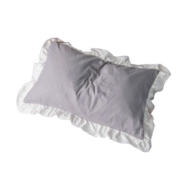 CSChome Pillow Cover Washable Pillow Case Tear Resistant Breathable Non fading Princess Style Lace Trim Cushion Cover