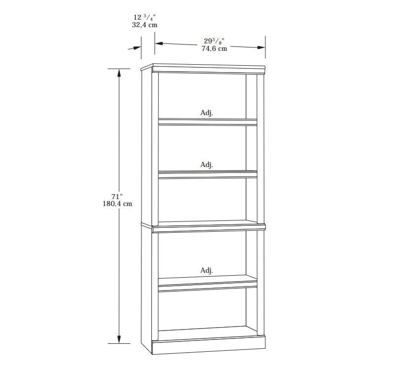 Better Homes & Gardens 71" Ashwood Road 5 Shelf Bookcase, Cherry Finish