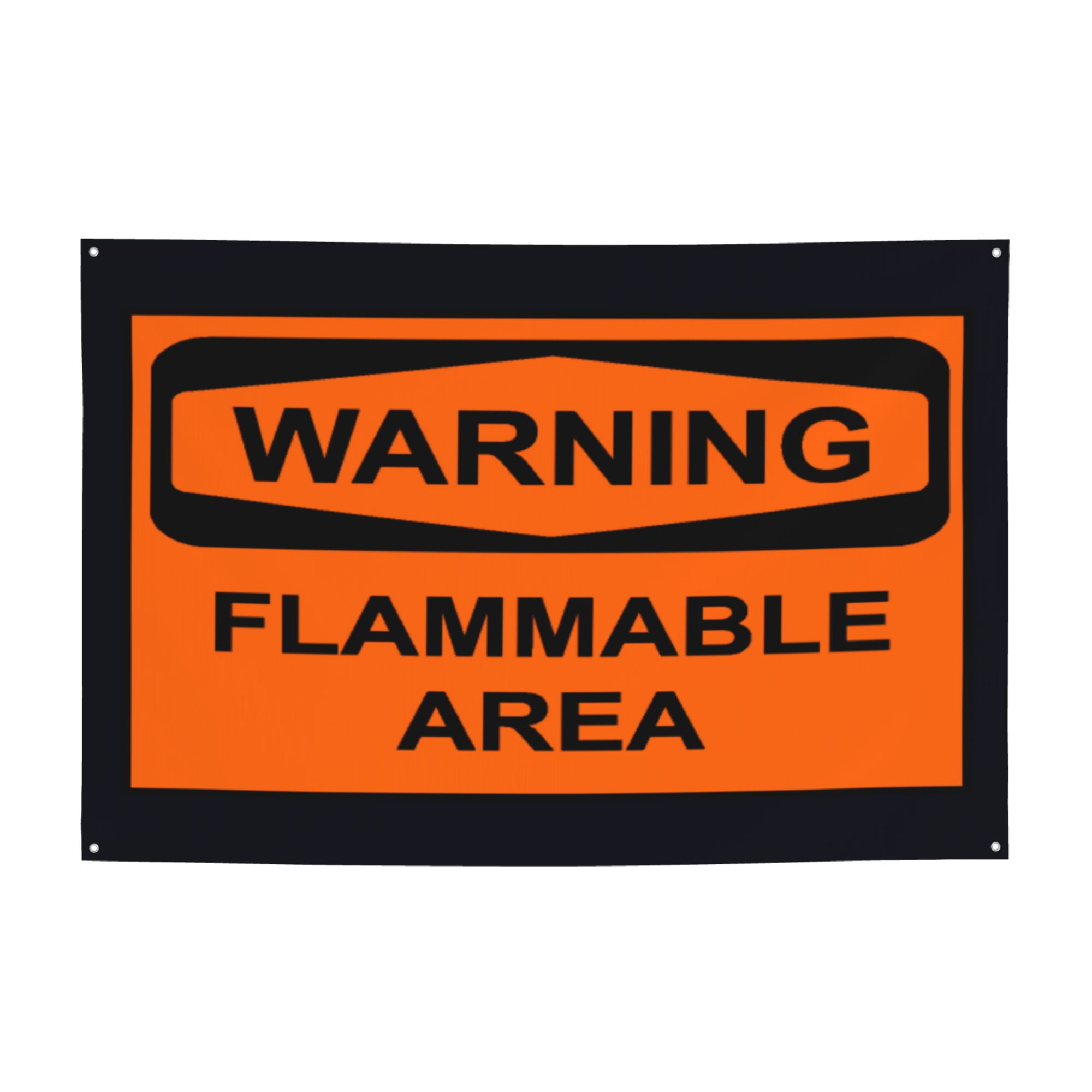 DouZhe Flammable Danger Warning Sign Banner, Fire Safety Sign Hanging ...