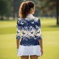 thumbnail image 6 of HUIACONG Butterfly Design Women's 3/4 Sleeve Athletic Golf Shirts, Quarter Zip Quick Dry Quick Dry Golf Shirt Women Anti-Wrinkle Women's Golf Polo Shirts, 6 of 10