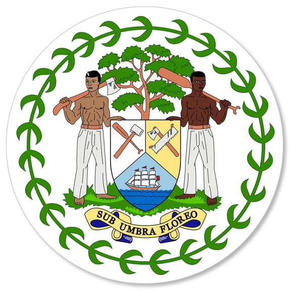 Belize Coat of Arms Car Truck Window Bumper Laptop Cup Vinyl Sticker Decal 4"