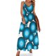 thumbnail image 1 of Vestido sin mangas Blaue 70er Jahre Kreise, ropa de verano para mujer, vestido de invitada de boda, 1 of 7