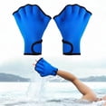 thumbnail image 2 of Tnarru Swim Webbed Gloves Aquatic Gloves with Wrist Strap Fingerless Gloves Diving Gloves for Paddle Training Aquatic Fitness Diving L, 2 of 9
