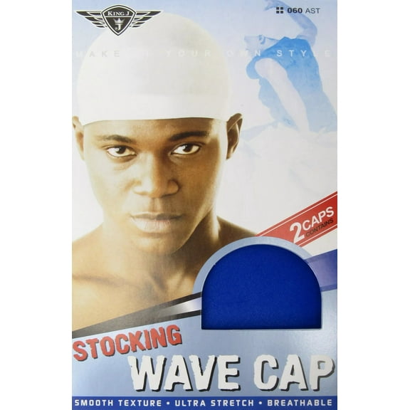 Men's Stocking Wave Cap Sports HeadWrap Pack of 2 (Royal Blue)