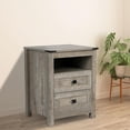 thumbnail image 4 of Nightstand with 2 Drawers, Wooden Night Stands, Grey Bedside Table Side Table for Bedroom Storage Cabinet End Table for Bedroom, 4 of 4