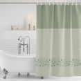 thumbnail image 2 of Sage Green Botanical Shower Curtain Set - Small 36" x 72" Washable Bathtub Curtain with 12 Hooks, Spring Floral Leaf Waterproof Fabric Stall Shower Curtains for Bathroom/Bathtub Décor, 2 of 6