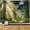 Dark Green Yellow, variant on Autumn Mountain River Landscape Tapestry, Snow Peaks Wilderness Forest Nature Wall Hanging for Bedroom, Cabin, Dorm & Rustic Home Decor