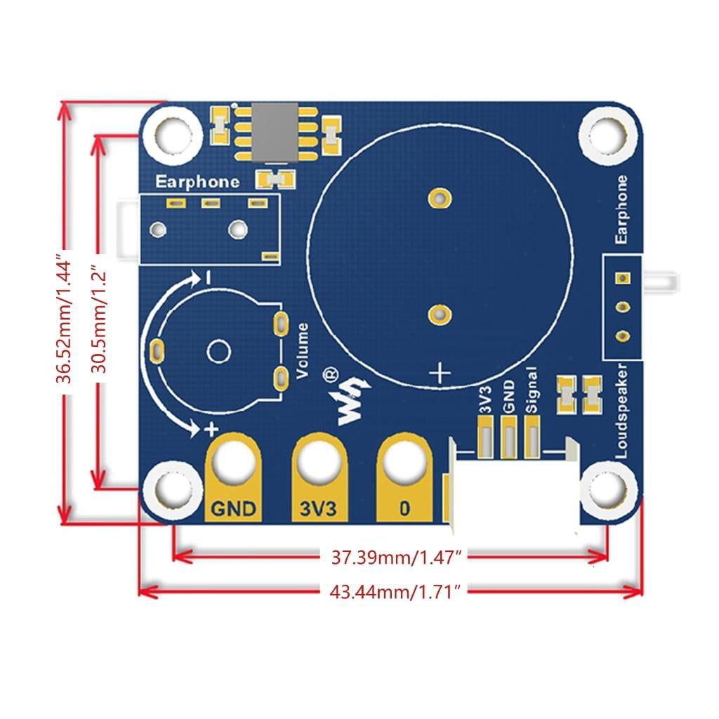 hejhncii Amplifier & Speaker Expansion Board Get Clear and Loud Sound for Micro Bit