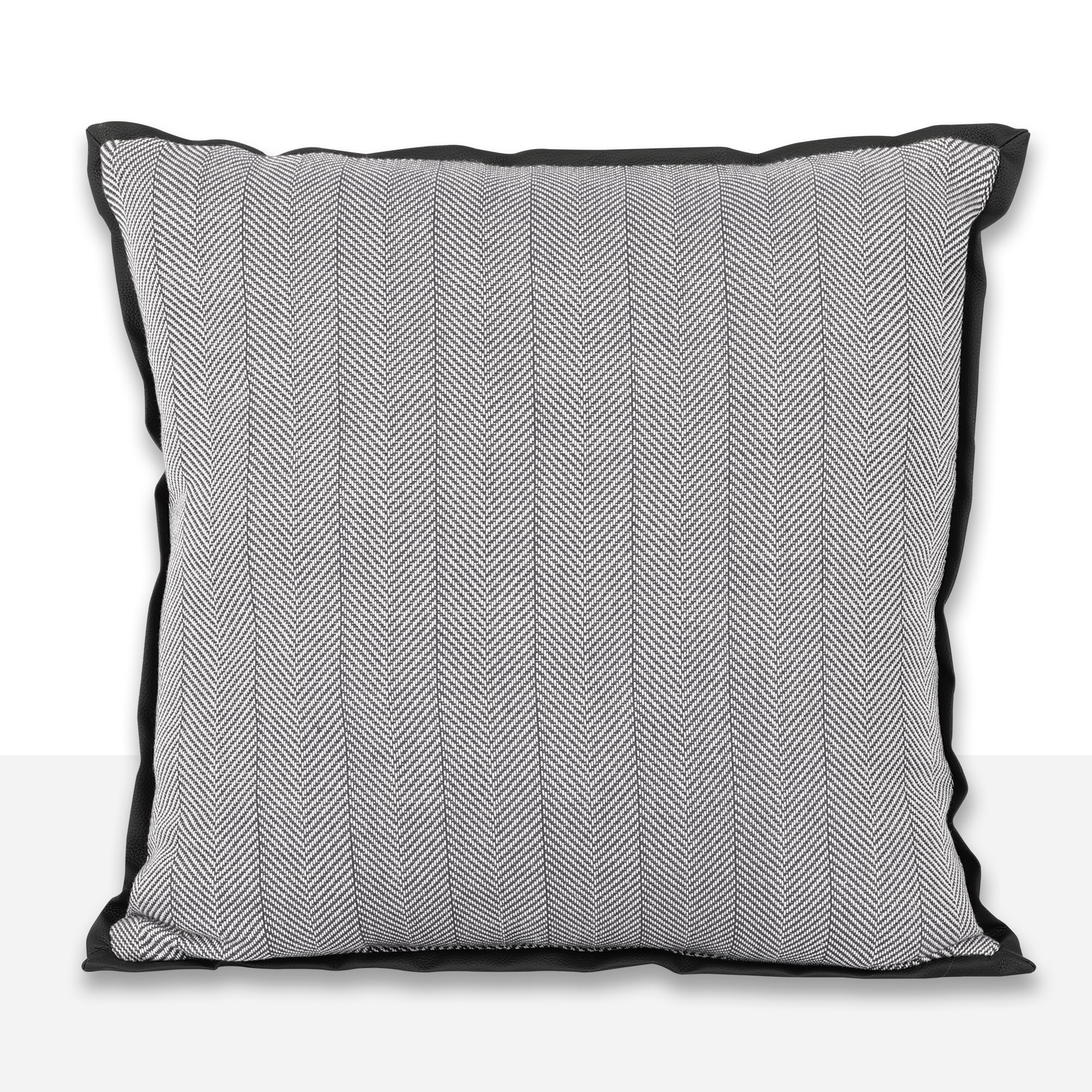 Mainstays Herringbone Decorative Pillow, Black, 18 in x 18 in
