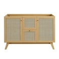 thumbnail image 6 of Single Sink Vanity Cabinet, Brown Oak Black, Wood, Hotel Bedroom Bathroom, Modern Contemporary HB36314, 6 of 15