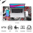 thumbnail image 5 of Grey Red Black Thick Lines&nbsp;desk Mouse Padwaterproof,rubber+multispandexno Slip Line Series MousepadDesk Pad for Office Home Game 31.5x15.7inches, 5 of 7