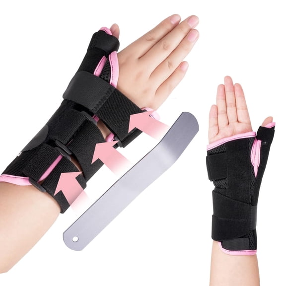 LEFEKE Thumb & Wrist Brace with Thumb Spica Splint for Carpal Tunnel, Tendonitis, Arthritis Pain Relief and Thumb Stabilization, Left Hand (L)