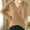 Khaki, variant on Abtuhar Women Long Sleeve Tops Solid Knit V Neck Standard Hem Light Fabric Fall Shirts