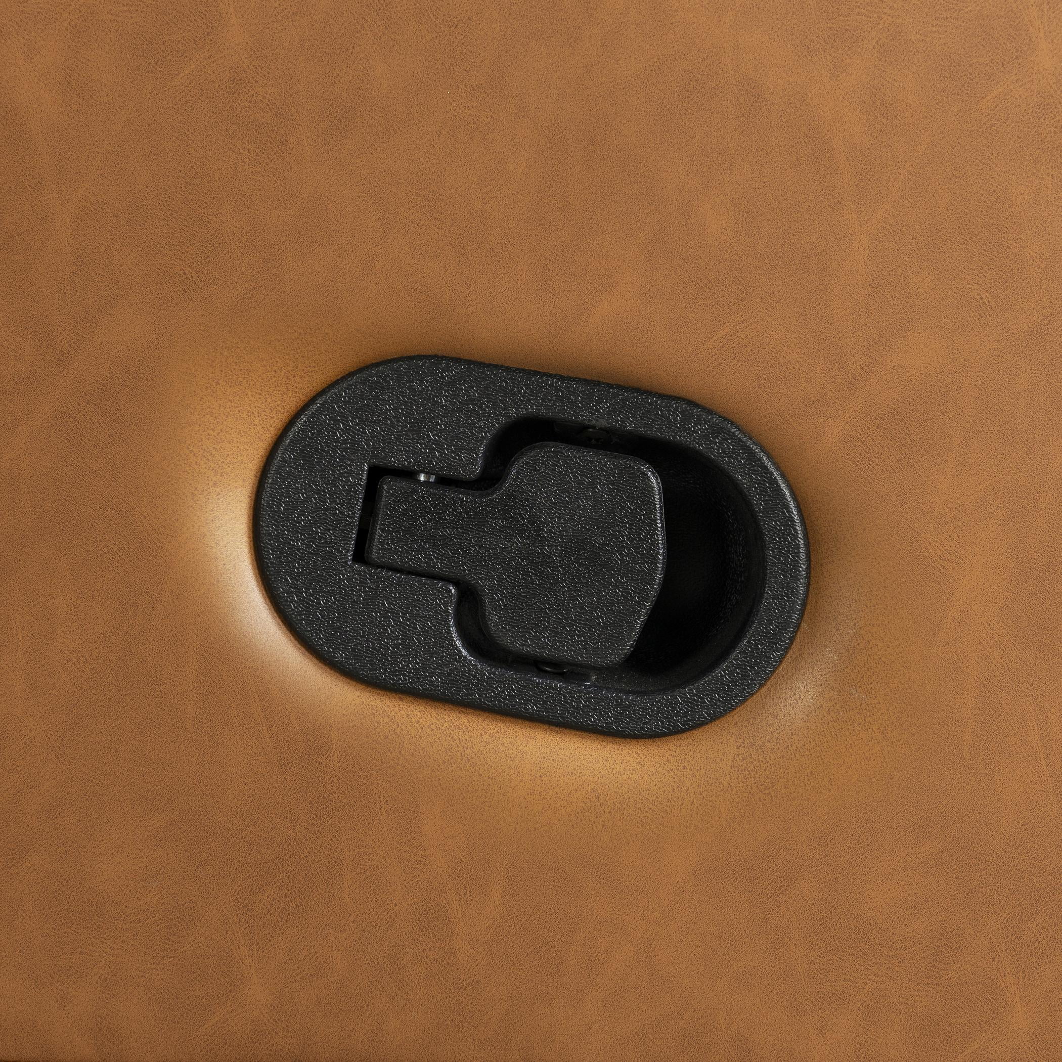 Relax A Lounger Einsley Reclining Loveseat in Caramel Faux Leather