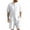 White, variant on ZZwxWA Mens Linen 2 Piece Set Casual Short Sleeve Henley Shirts and Beach Yoga Shorts Summer Vacation Matching Outfits Holiday