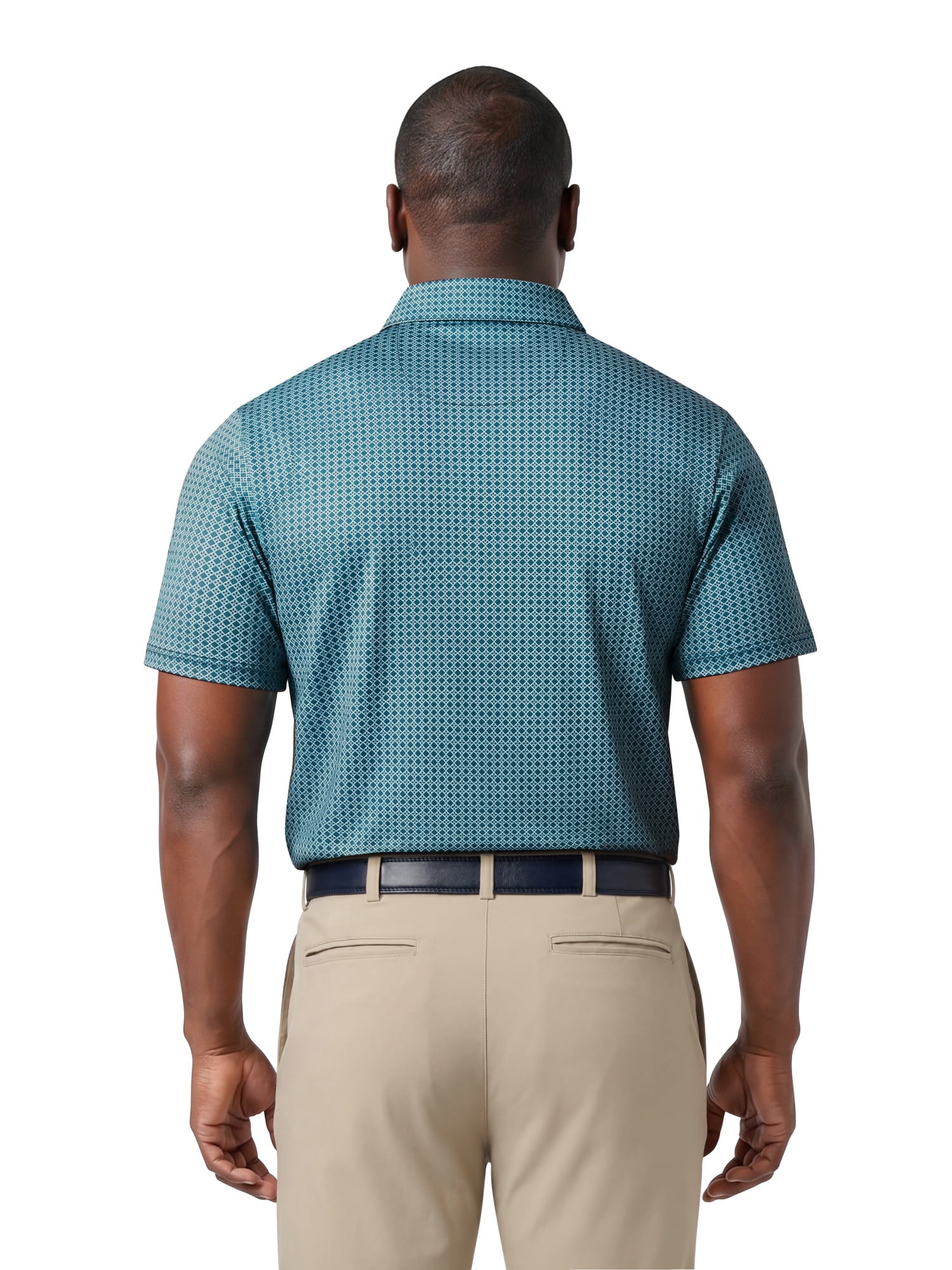 Ben Hogan Performance Men's & Big Men's Two Color Jacquard Short Sleeve Polo Shirt, Sizes S-4XLT