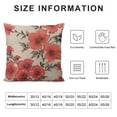 thumbnail image 5 of Dcorativ Throw Pillow for Couch Sofa,Floral Chrry Blossom Orintal Ink Painting Branchs, 5 of 5