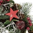 thumbnail image 2 of Northlight 10" Unlit Stars, Berries and Pine Cones Pine Christmas Wreath, 2 of 3