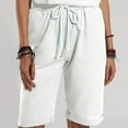 thumbnail image 2 of Vedolay Womens 2023 Summer Elastic Waist Solid Color Lightweight Shorts,White S, 2 of 3