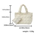 thumbnail image 2 of Monedero Mujer Bolso De Mano Acolchado Bolso De Hombro De Gran Capacidad con Conjunto Blanco, 2 of 5