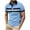 Blue, variant on Men's Casual Polo Shirt Classic Short Sleeve Golf Shirt Stylish Button Mesh Top with Pockets