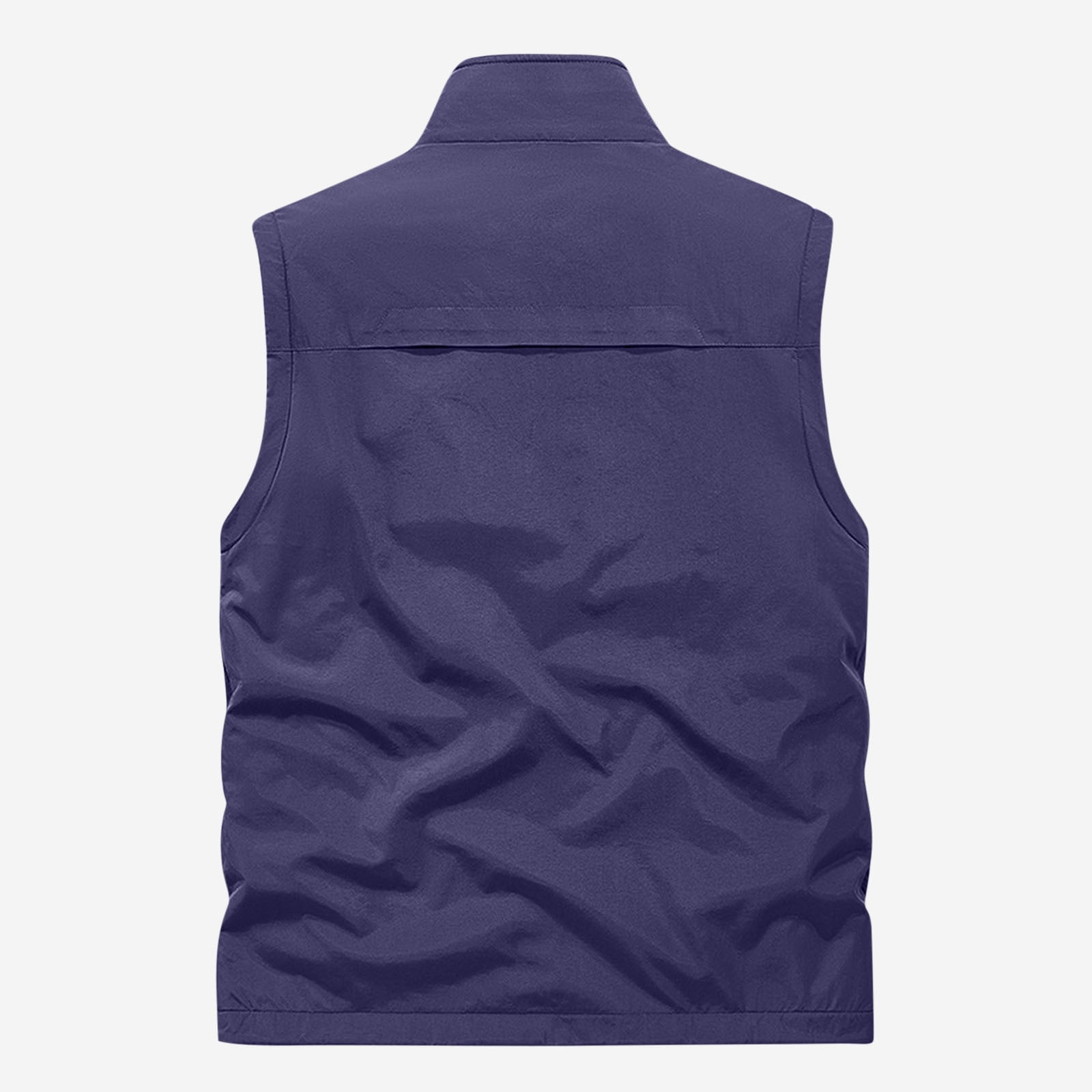 Men's Lightweight Vest Sleeveless Outdoor Work Jacket for Travel Hiking Running Dark Blue XXL