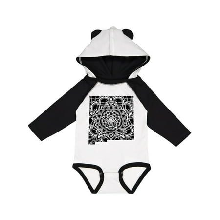 

Inktastic New Mexico Silhouette Mandala Gift Baby Boy or Baby Girl Long Sleeve Bodysuit