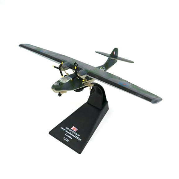 NATEFEMIN UK RAF PBY 5 Catalina Alloy Model 1/144 WWII Seaplane Amphibious Fighter Plane Collectible Adult Static