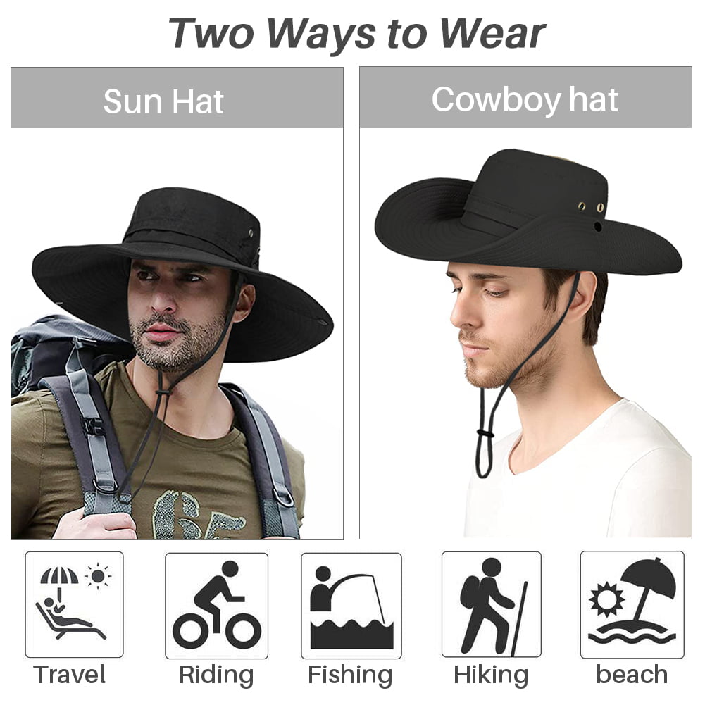 Comhats Net Nylon Mesh Veil Bucket Hats for Men Sun UV Protection Fishing/Garde