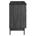 thumbnail image 3 of Sink Vanity Cabinet, Dark Grey Gray, Wood, Mid Century Hotel Bedroom Bathroom, Modern Contemporary HB33693, 3 of 9