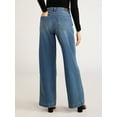 thumbnail image 3 of Scoop Women's Mid Rise Wide Leg Jeans, Sizes 0-20, 3 of 5
