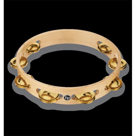 Latin Percussion LP380A-BR 10 in. Pro Single Row Tambourine, Brass