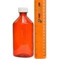 thumbnail image 2 of Pharmacy Oval Bottle Amber 12 oz with CR Caps Included (QTY. 50) - Prescription Pharmacy Bottle, Pharmacy Container, Prescription Plastic Container by Sponix BioRx, 2 of 8
