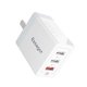 thumbnail image 3 of Essager Fast Charger Teléfono móvil Tableta Viaje Adaptador de carga de pared Retardante de llama, Blanco, Enchufe de EE. UU. Inevent EL5292-03, 3 of 7