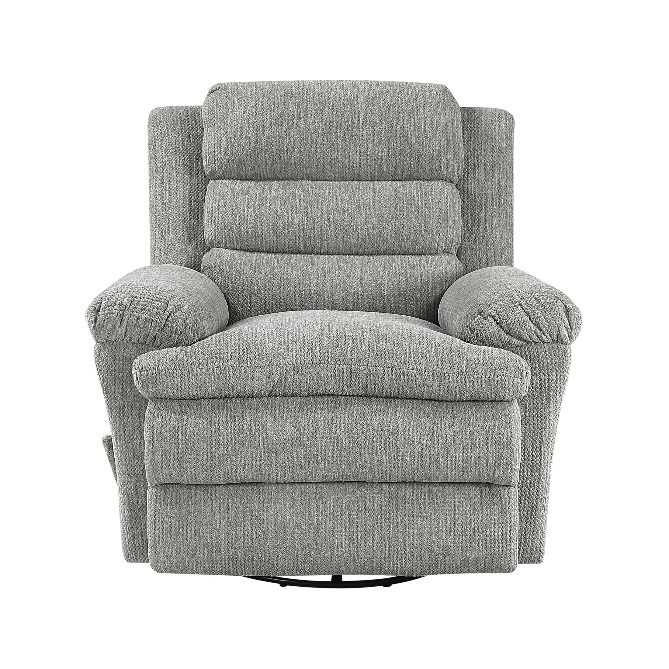 OakvillePark Windcroft Microfiber Swivel Glider Reclining Chair, Gray