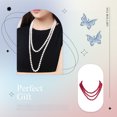 thumbnail image 3 of Sonducket Collar de perlas, joyería estética, suéter personalizado único, accesorios para mujer, decoraciones de boda, collares en capas para mujer Ropa, zapatos y accesorios Miscelánea Rojo, 3 of 6