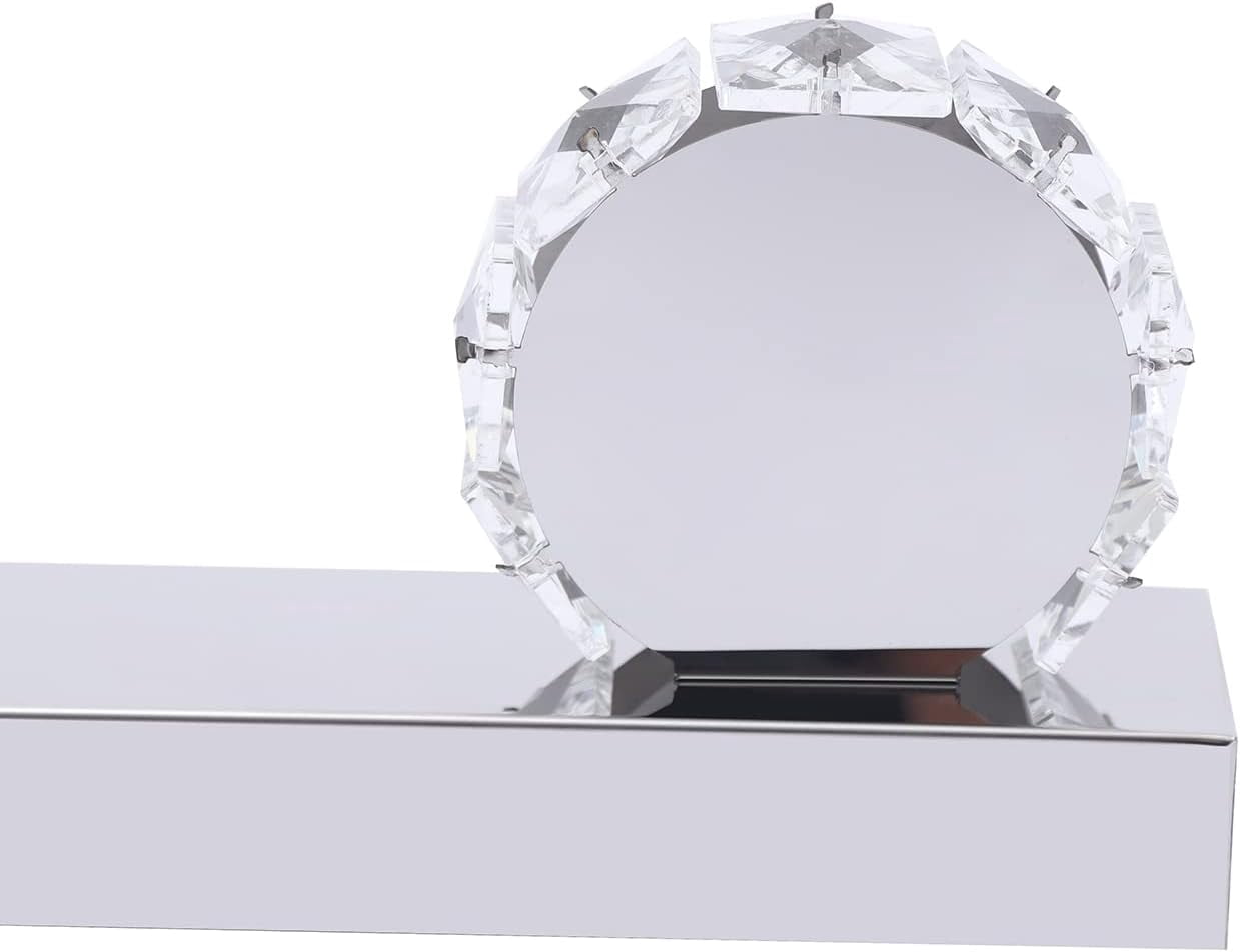 Bathroom Light Fixture Over Mirror, 12W x 4 Led Modern Vanity Light, Crystal Bathroom Vanity Light Fixture, 6000K White Makeup Mirror Front Light (Cold White)
