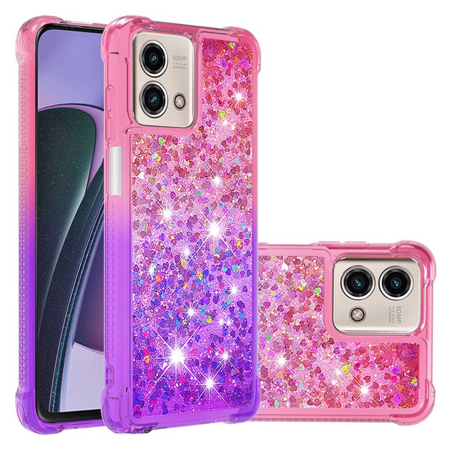 Funda para Motorola Moto G Stylus 5G 2023 Transparente con Brillos Carcasa Protectora Antigolpes con Glitter Brillante