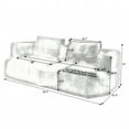 thumbnail image 7 of Aukfa 99-inch 3 Seater Sofa, Chenille Boneless Modular Couch with 2 Pillows, Green, 7 of 7