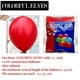 thumbnail image 2 of Globos de fiesta con diseño de duendes coloridos, látex rojo, 30 cm, 100 unidades, 2 of 6